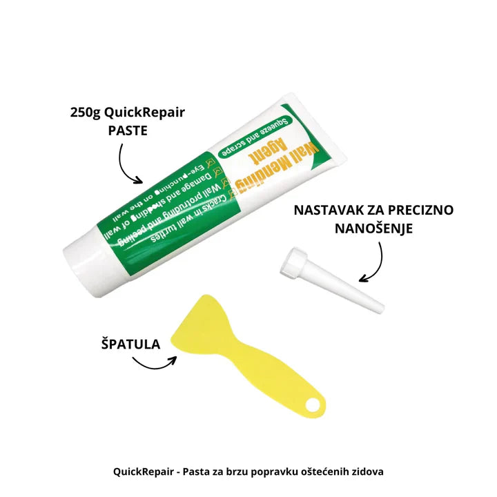 QuickRepair - Pasta za brzu popravku oštećenih zidova AKCIJA 1+1 GRATIS
