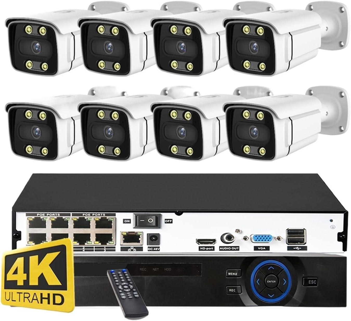 CCTV 4K Bezicne kamere za video nadzor WIFI (4 i 8 komada )
