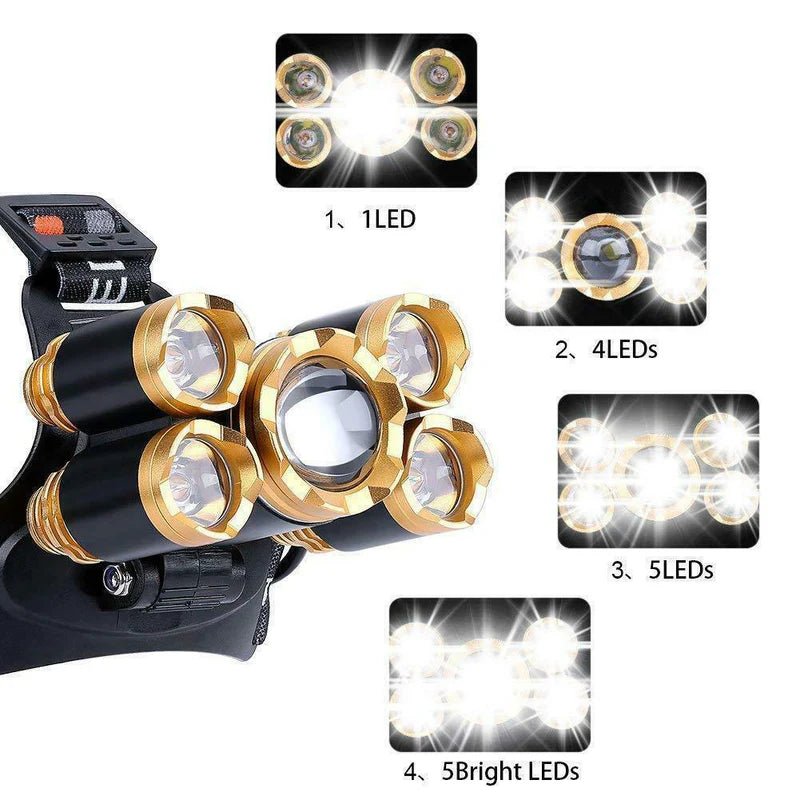 Lampa za glavu 5 dioda Najjaca