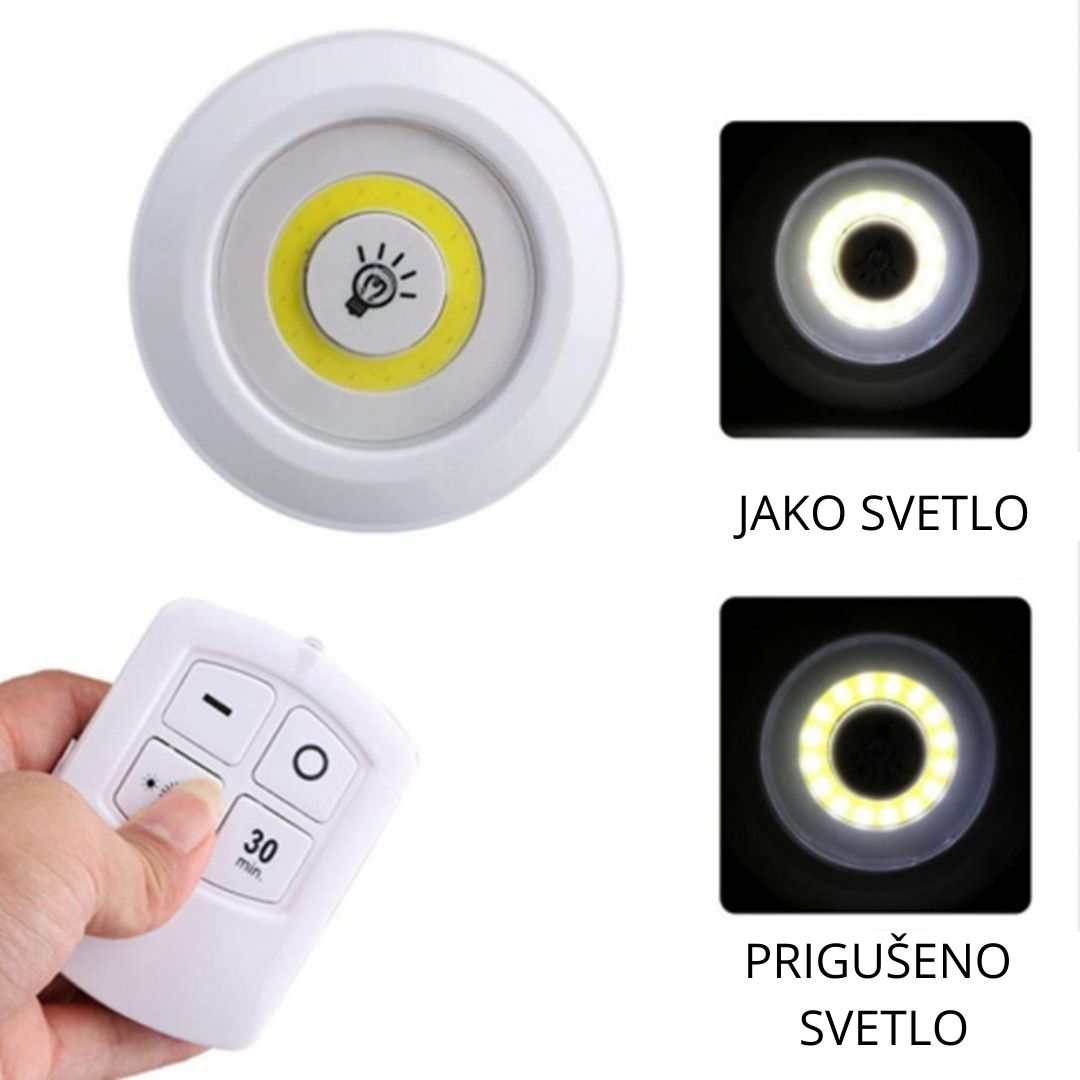 3 Samoljepljiva LED Svijetla + Daljinski upravljač