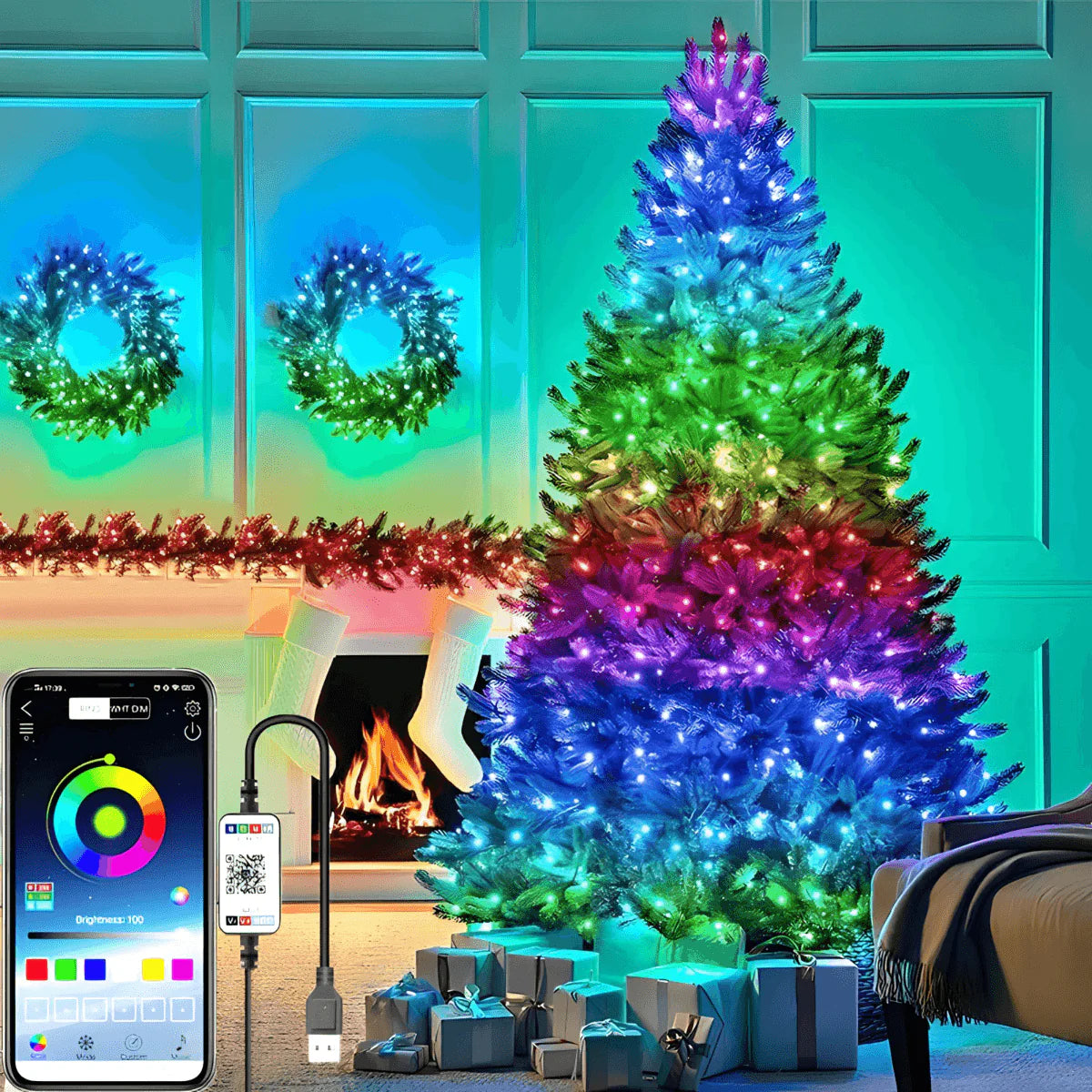 LED Bluetooth Sijalice za jelku