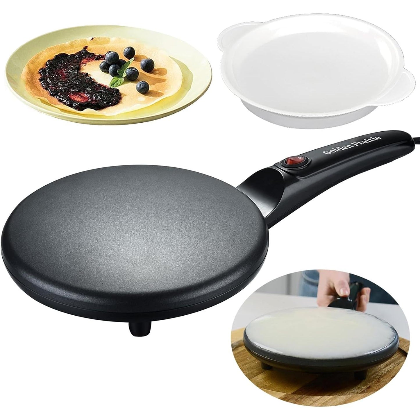 Električni tiganj za palacinke + POKLON OŠTRAČ NOŽEVA