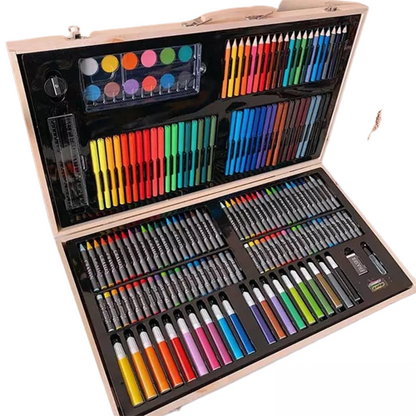 Drveni Kofer Za Crtanje I Bojanje Sa 180 Dijelova