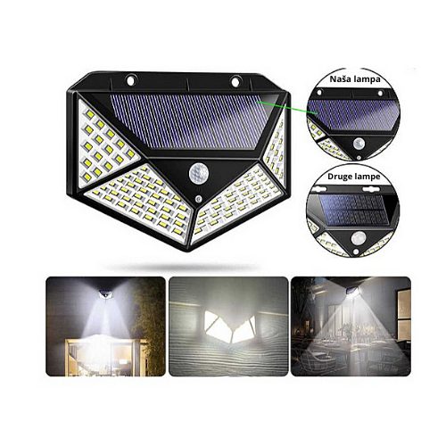 Solarni reflektor (sa senzorom) – 100 Led dioda